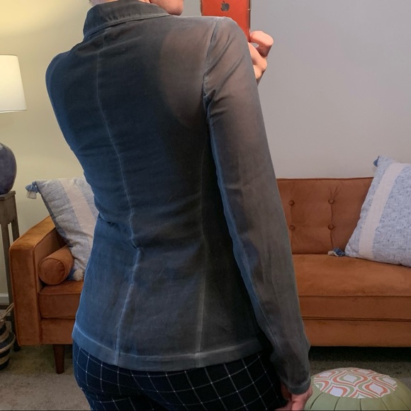 Elie Tahari Abby jacket Grey Fade Sheer Blazer XS - Picture 11 of 16